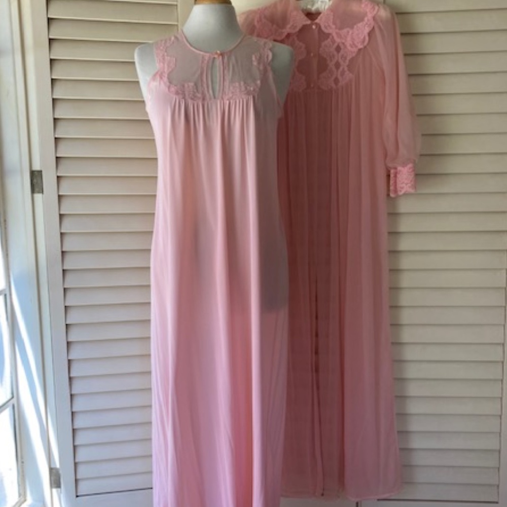 Vintage Floor Length Gown and Robe (as is)